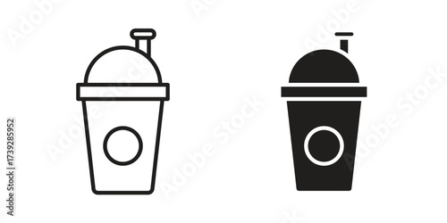 Protein shake icon simple vector symbol