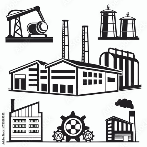 Factory & Industry Icon vector design