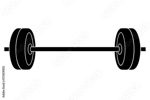 A 3d dumbbell isolated on a white background representing fitness equipment for strength training
