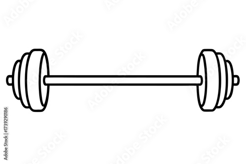 Black iron dumbbell isolated on white background for fitness and strength training