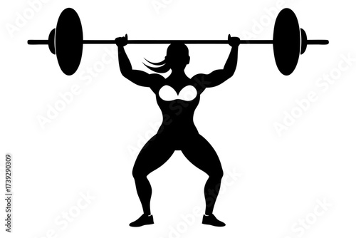 Strong woman athlete lifting a heavy dumbbell during strength training at the gym