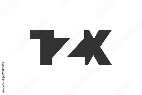 TZX logo design. Initial letter T Z X bold font style for tech startups, consulting, corporate branding. Creative company name, headlines typography identity, trendy logotype.