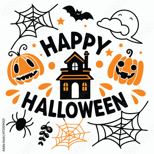 Happy Halloween T-Shirt vector design