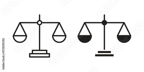 Scales icon simple vector symbol