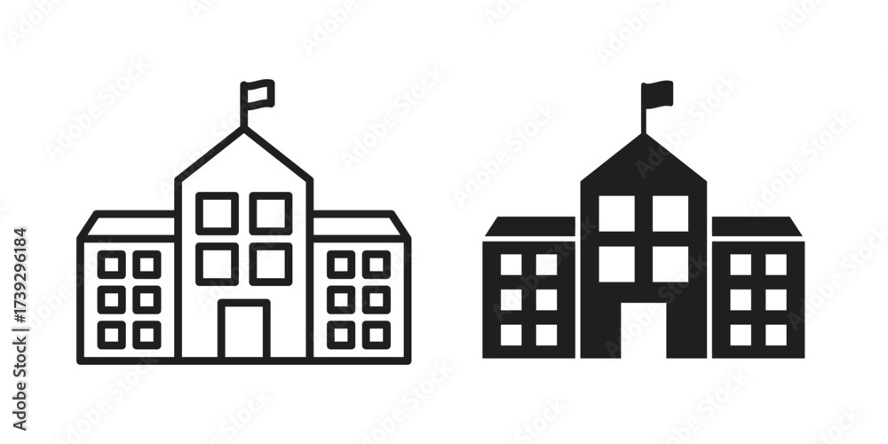 Fototapeta premium school icon simple vector symbol