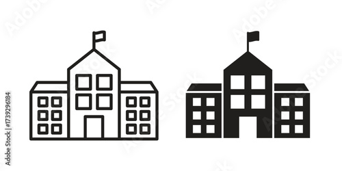 school icon simple vector symbol
