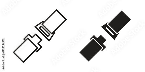 Seatbelt icon simple vector symbol