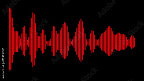 audio waves rhythm isolated on black background. white line audio wave visualization voice record,