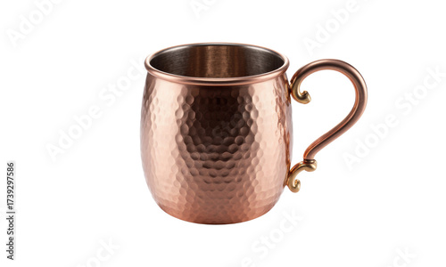 Hammered Copper Mug with Handle