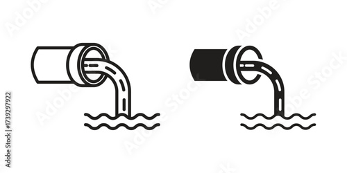 Sewage icon simple vector symbol