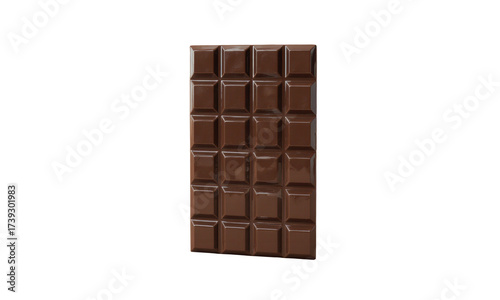 Rich Dark Chocolate Bar on a Neutral Background