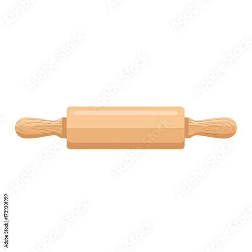 Classic wooden rolling pin perfect for baking cookies or creating delicious homemade pastries and breads at home