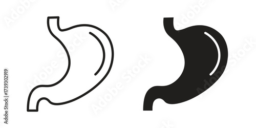 Stomach icon simple vector symbol