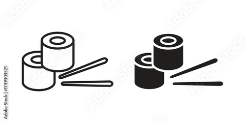 Sushi icon simple vector symbol