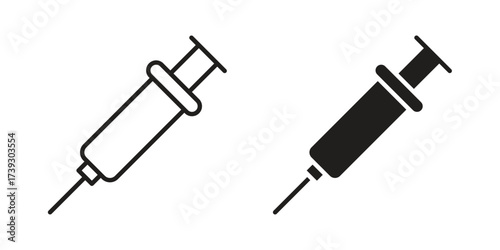 Syringe icon simple vector symbol
