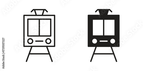 Train icon simple vector symbol