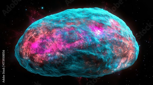 A premium space background for commercial use, the Cosmic Dreamscape boasts mesmerizing purple nebula clouds accompanied by glowing celestial elements