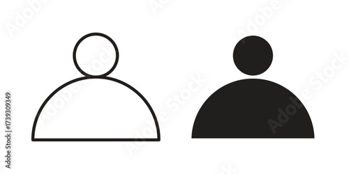 User icon simple vector symbol
