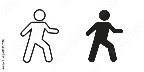 Walking icon simple vector symbol