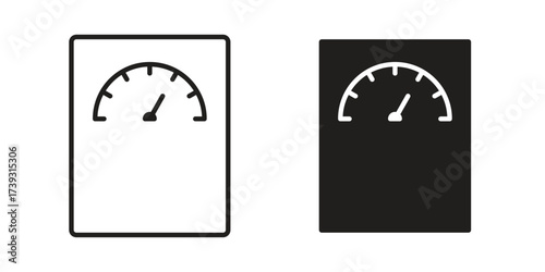 Weight scale icon simple vector symbol
