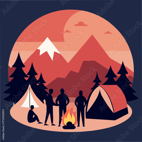 Snow Capped Peak With Sunlight Scenic View