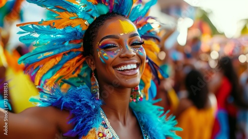 Colorful face paint enhances the festive spirit of the event.