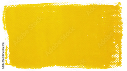 yellow block of paint isolated on white background, png, ai generated