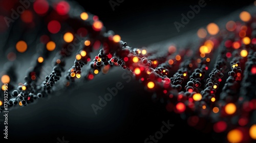 Wallpaper Mural Stunning DNA strand with vibrant red and orange hues illuminating the genetic code, perfect for science, technology, or medical concepts, conveying innovation and cutting-edge research Torontodigital.ca