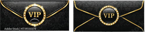 VIP Invitation Envelope with Gold Trim | Luxury Event or Exclusive Offer Marketing Design