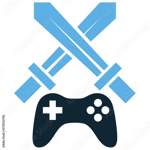 Action game icon vector. Ideal for gaming, adventure, and adrenaline themes. This graphic signifies fast-paced gameplay and is perfect for genre categorization and digital media.