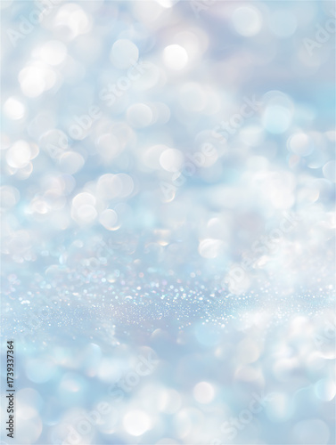 キラキラが美しいボケのブルー背景