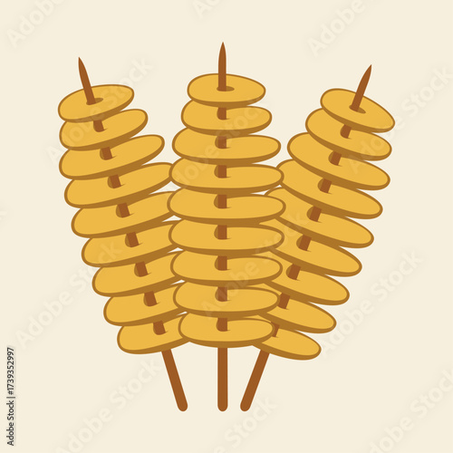 Tornado potato logo vector illustration
