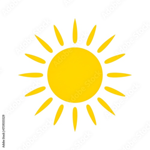 Simple yellow sun icon