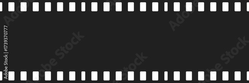 Old cinematic frame, video film strip. Retro vintage tape empty template with slide. Tape border, grunge textured silhouette. Video photo reel 
