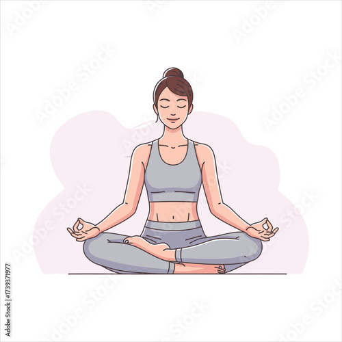 young woman doing yoga