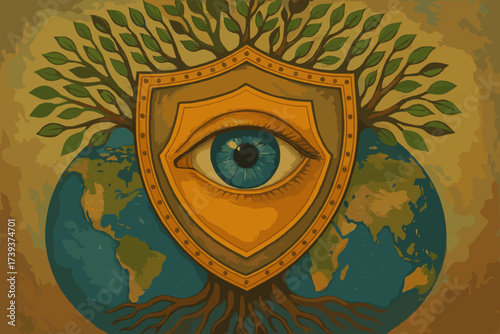 Eye of Protection Over Earth