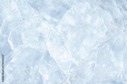 Crystal clear ice texture with translucent layers of frozen surface