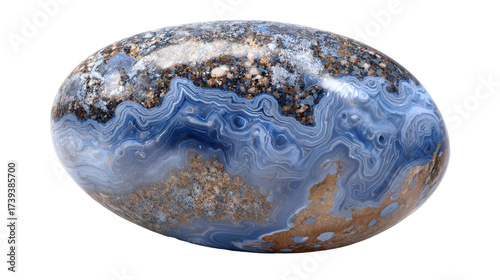 Chalcedony concretion background isolated on a Transparent background, PNG file.