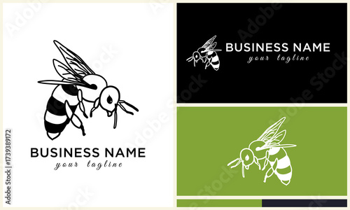 Bee illustration for business or design.