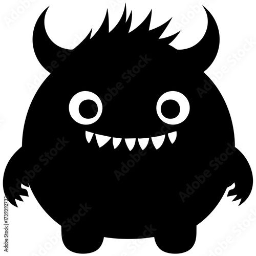 Halloween Cute Monster Solid Illustration