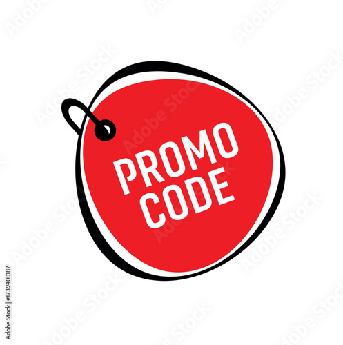 promo code sign on white background	