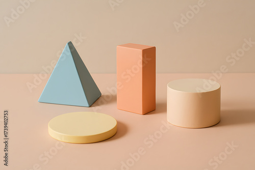 minimalist group design featuring geometric shapes