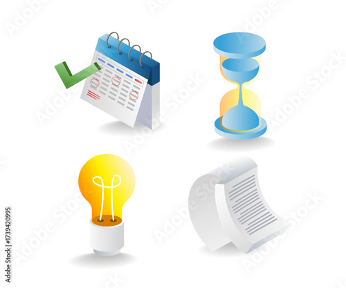 Themed business plan ideas symbol concept illustration