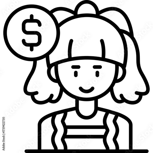 Woman Icon Vector Element