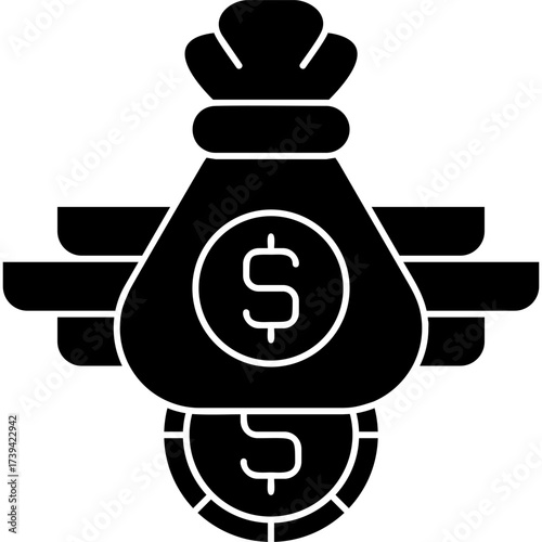 Money Bag Icon Vector Element
