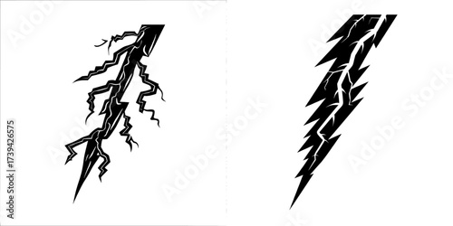 A lightning bolt strikes the ground, accompanied by a vibrant visual effect, as an electric thunderbolt makes impact, releasing a burst of magical energy in a deep purple hue, all set against a black