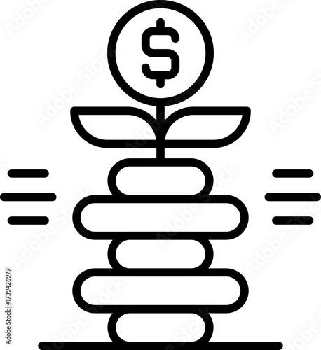 Growth Icon Vector Element