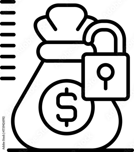 Money Bag Icon Vector Element