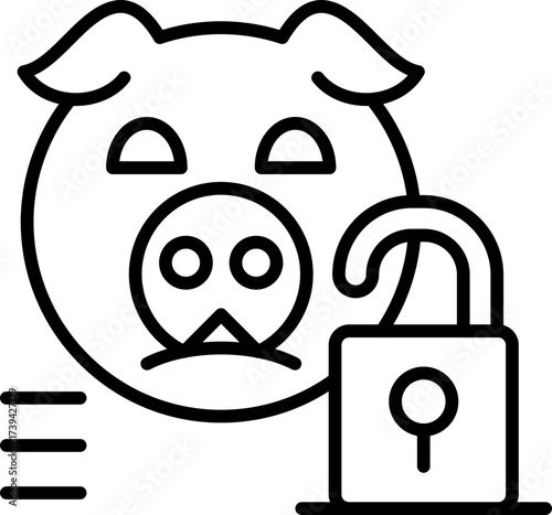 Piggybank Icon Vector Element