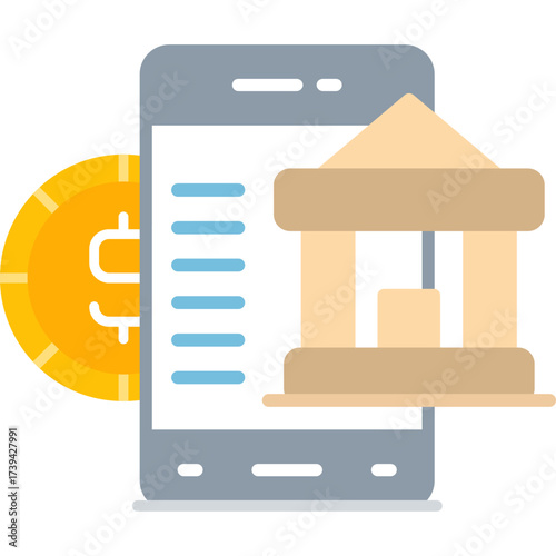 Bank Icon Vector Element